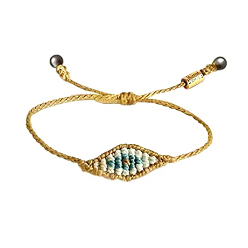 Custom Macrame Evil Eye Bracelet for Men Women and Kids - Handmade Customized Fiber Colors of Hand Knotted Evil Eye Jewelry