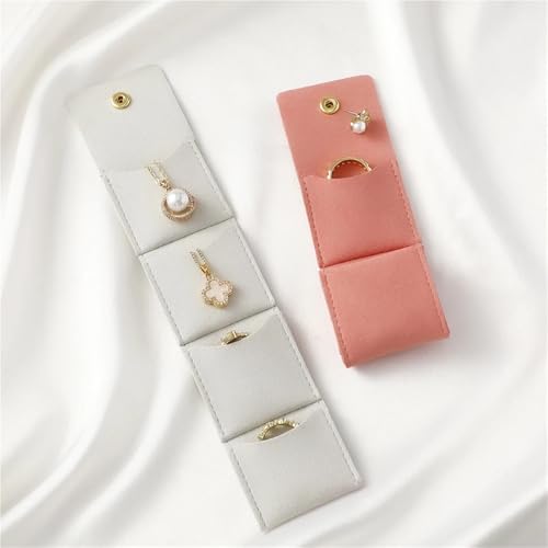 Fundas protectoras de joyería en microfibra premium con broche para anillos y cadenas 4
