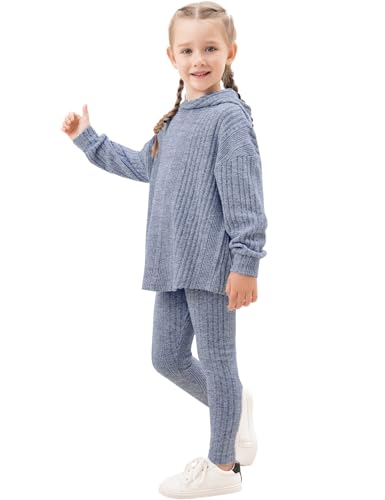 LecGee Women Fall Casual Hoodie Set Long Sleeve Oversized Sweatshirt Elastic Waist Legging Pant 2 Piece Outfit Tracksuit2