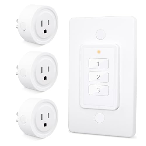 LoraTap 656ft Wireless Wall-Switch: Remote Control Outlet 3 Pack —