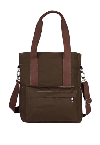 Lenna's Canvas Tote Bag Bolsa Transversal e de Ombro Tamanho Grande A025 Marrom