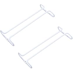 Estanterias Para Tintes Forlush 2 Piezas Soporte para Copas de Vino de Metal, Soporte para Copas de Vino de Pared, Estante de Copas de Vino Tinto, para Cocina, Bar o Restaurante(Blanco)