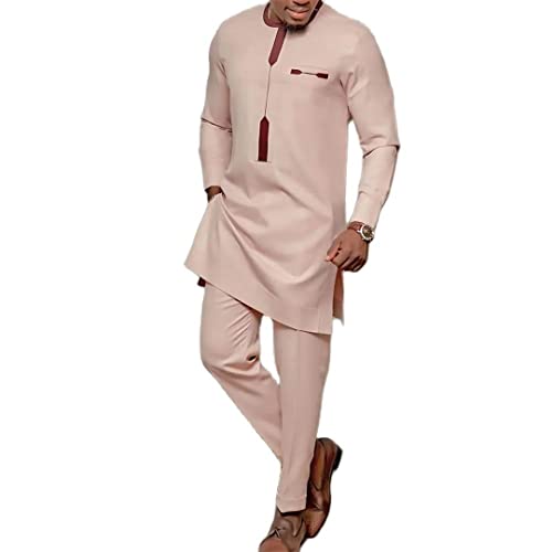Ramadan Eid Muslim Men 2 Piece Sets Ropa para Hombre Islamic Arabic Muslim Clothing Kaftan Pakistan Musulman