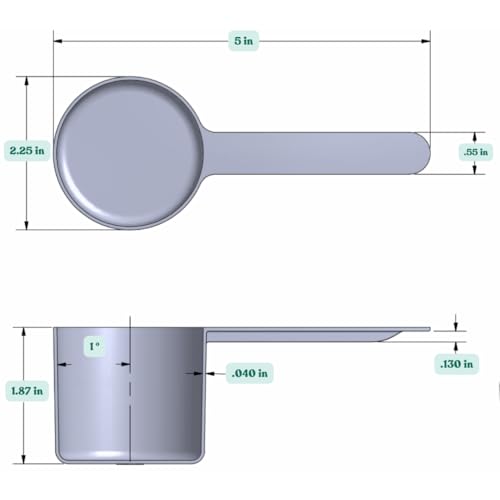 Image of 106 mL (106 CC | 3.58 Oz.) Long Handle Plastic Measuring Scoop for Coffee, Protein Powder, Pet Food, Spices, Grains, Dry Goods - Food-Grade BPA-Free (Pack of 10)