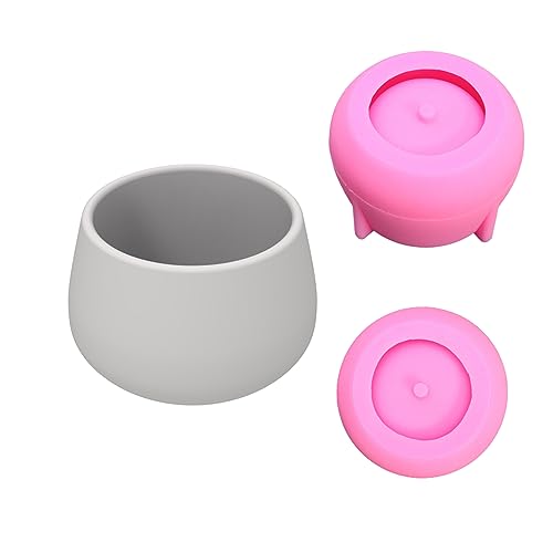 CLIMBBIRD Round Planter Pot Concrete Mold, Cement Plants molds Clay platers Mold,Creative Flower Pot Silicone Mold Handmade DIY Cement Crafts