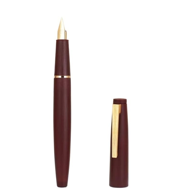 Stylo-plume noir XMKT en version rouge vin doré avec sa plume fine de 0.5 mm