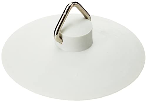 Merriway BH01908 Parking Self-Seating Universal Basin or Bath Plug, 57mm (2.1/4 inch) Diameter-White