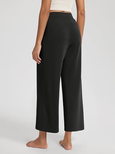 ODODOS Modal Soft Wide Leg Cropped Pants for Women High Waist Casual Relaxed Pants with Pockets-25 Inseam3