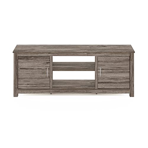 Furinno Classic Stand with Storage for TV up to 65 Inch, Rustic Oak, Large
