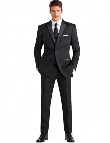 Costume smoking 3 pièces homme haut de gamme coupe ajustée et finitions tailleur