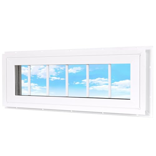 Vinyl Transom Household Window, 10' x 36' Double Pane Fixed...