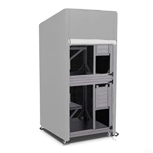 Sileduove Katzenhausabdeckung Grau 72x72x181cm