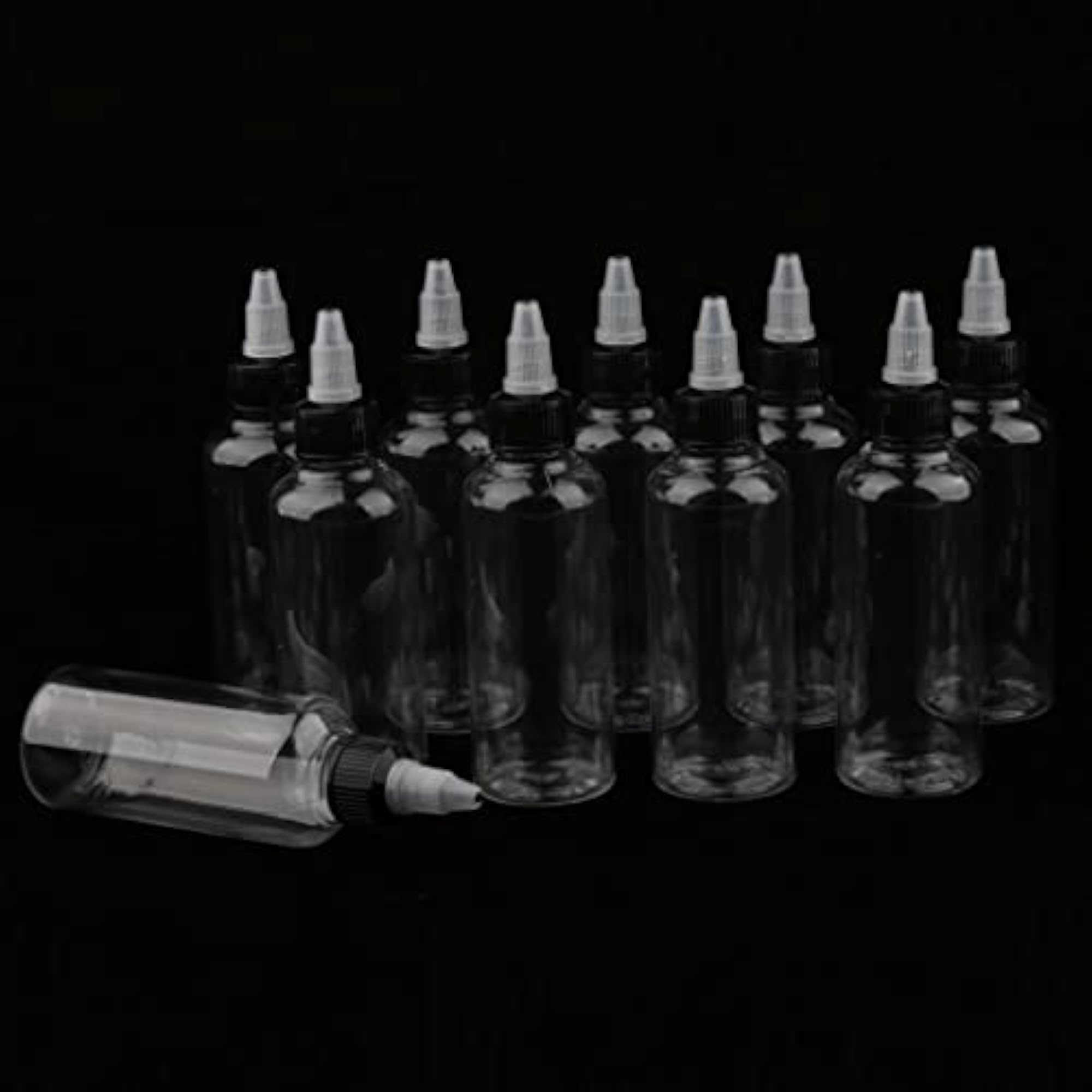 40 pcs 100ml Empty Poly Squeeze Bottle with Twist Top Cap