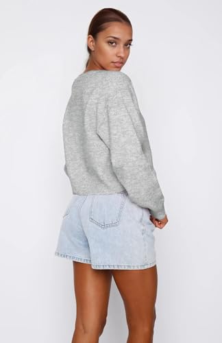 Cioatin Women Y2K Open Front Button Down Crop Sweater Cardigan Long Sleeve Lightweight Knit Pullover Fall Outfits Tops3