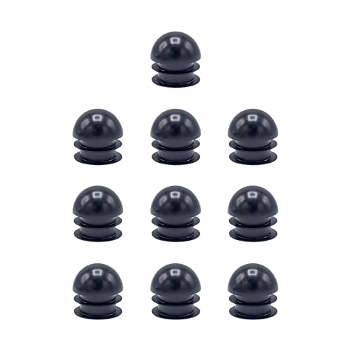 Image of Outwater Plastic 1-1 /4 inch Dia. Round Tubing Dome End Caps, Finishing Plug for Round Tubing Chair Glide, Floor Protector, Fits Multi Gauge Tubing, USA Made, 10 Pack
