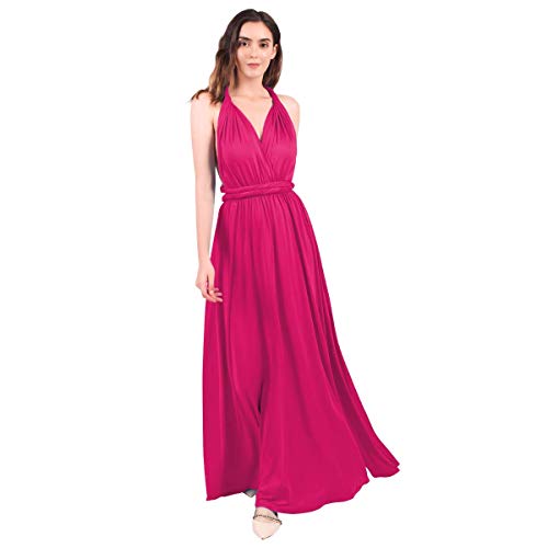 Image of Women Transformer Hi Low Evening Long Prom Dress Halter Convertible Multi Way Spaghetti Strap Wedding Cocktail Maxi Gown