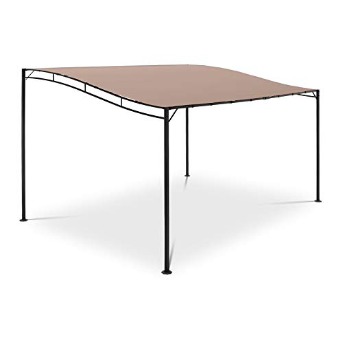 Uniprodo Uni_Gazebo_3X4T Anbaupavillon 3 x 4 m Taupe 2,50 m hoch...