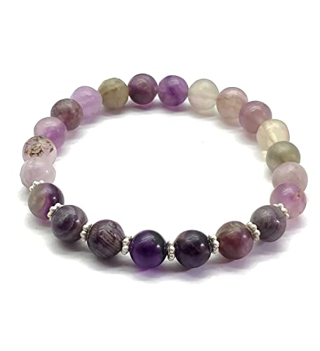 Bracelet en pierre de fluorite véritable, symbole de chance et de sérénité
