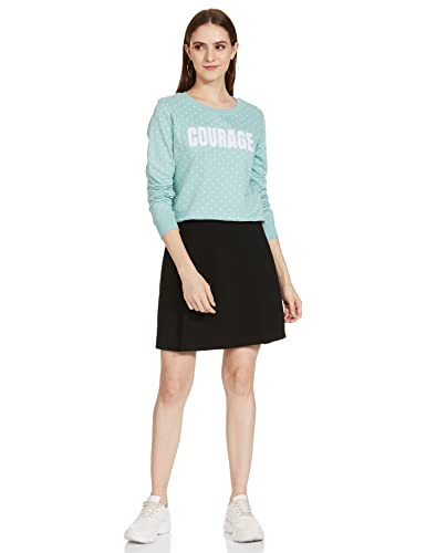 Image of Max Women Polka Dot Printed Cotton Round Neck Sweatshirt