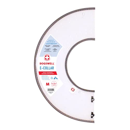 DOGSWELL Remedy + Recovery E-Collar, Medium, Clear (Packaging May Vary)