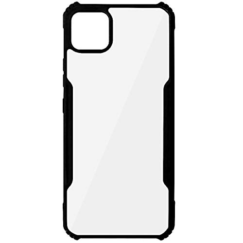 Image of Soft Shockproof Clear Case Air Cushion Hybrid Cover for Realme C11 - Black