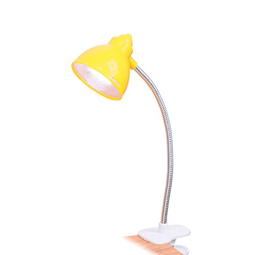 Mini Clip De Mesa De Color Del Caramelo En LED Lámpara De Lectura De Luz De Libro Ajustable - Amarillo