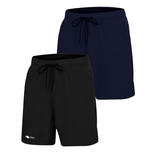Kit 2 Bermudas Masculinas Tactel para Academia e Fitness (1 Preto 1 Marinho, M)