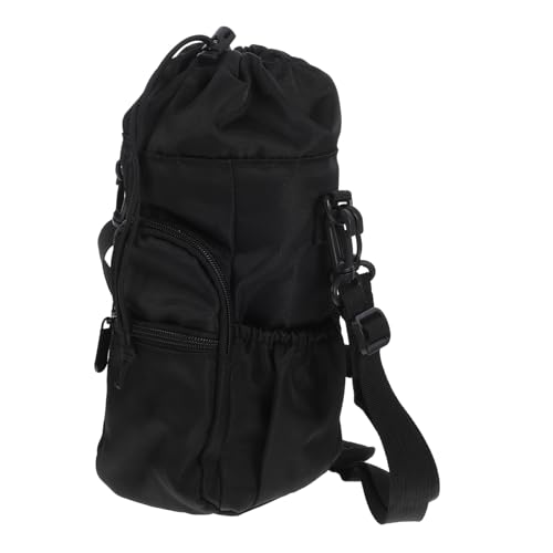 Manchon de bouteille isotherme en tissu Oxford noir protecteur et léger