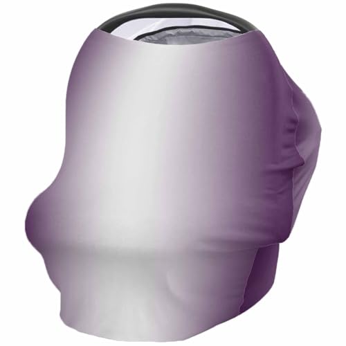 Nursing Cover for Breastfeeding Scarf, Dark Purple Rose Red White Gradient Ombre Baby Car Covers Super Soft Multi Use for Canopy Shopping Cart Cover Blanket Stroller Cover