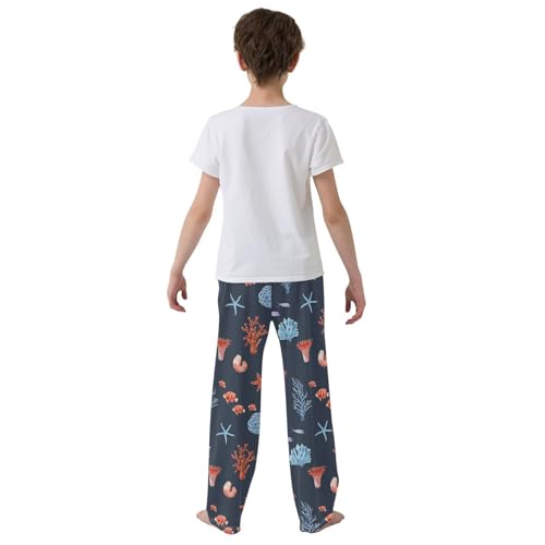 ZZKKO Underwater Watercolor Sea Life Boys Pants for Kids Jogger Pants with Pockets S-XL3