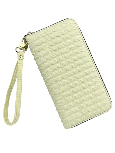 LOVESHE Women's Wallet Credit Card Clutch Wristlet Clutch Wallet Zipper Wallet For Women(BL-Yellow)