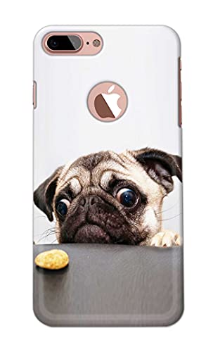 Image of PRINTFIDAA� Printed Hard Back Cover Case for Apple iPhone 7+ Plus Logo | iPhone 8+ Plus Logo Back Cover (Pug Dog) -2808