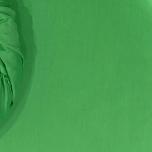 Image of 100% Pure Cotton Mulmul Fabric Material | Reusable Ultra Fine Mulmul Fabric | Lightweight Soft Smooth Piece Linning, Stole, Dupatta, Cushion Pillow Cover (Kelly Green, 3.5 Meters)