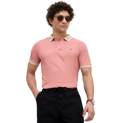 Image of Nostrum Mary Half Sleeve Polo T-Shirt with Two-Tone Collar, Stylish T Shirt for Men, Polo Tshirts for Men, Cotton T Shirt for Man, Casual Tshirt for Mens Boys