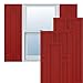 Ekena Millwork TFP001HS15X056BR True Fit PVC Hastings Fixed Mount Shutters, 15"W x 56"H, Fire Red