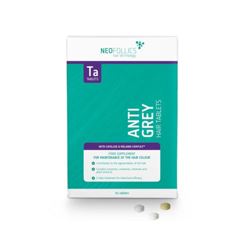 Neofollics Anti-Grau-Tabletten – 60 Stk. – Zweistufiges Supplement mit Katalase & Melanin Complex™ – Unterstützt die natürliche Haarpigmentierung – Vegane Formel – Für Männer & Frauen