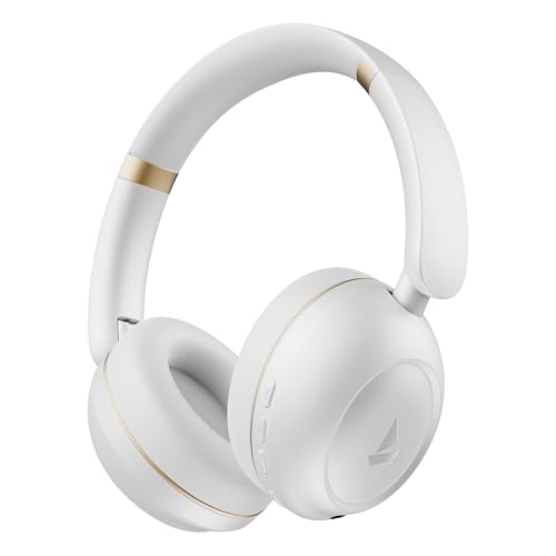 Image of Boat 2025 Launch Rockerz Prime 415, 360 Spatial Audio, 120H Battery, 40mm Drivers, AI-ENx Tech, Beast Mode, ASAP Charge & App Support, Bluetooth Headphones, Wireless Headphone with Mic (White Sabre)