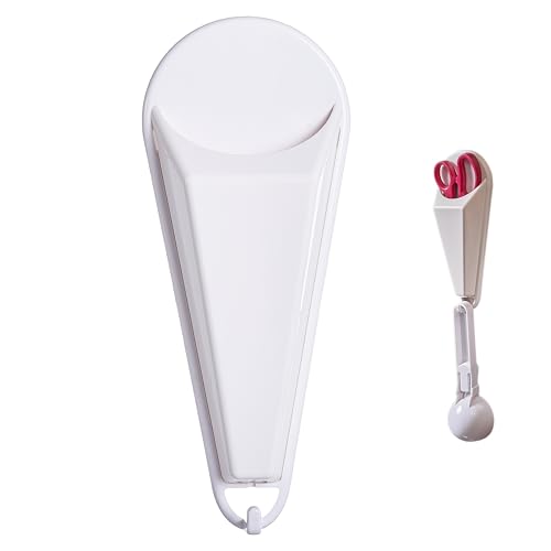 4PCS Magnetic Scissor Holder for Fridge, Never Lose Scissors! Kitchen & Office Storage Organizer with Drain Hole & Hooks - Detailed View