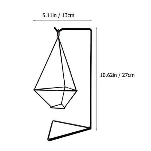 POPETPOP Carrinho de Exposição Titular Vaso de Vidro Hidroponia Plantador de Ferro Ornamento Stand P