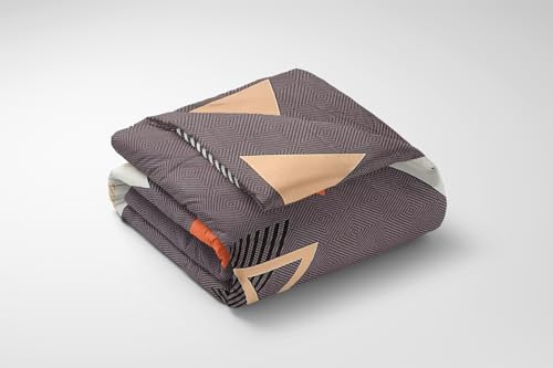 Image of LOOMLYFE 300 TC All Season King Size AC Comforter || Blanket || Duvet with 1 King Size Elastic Fitted Bedsheet and 2 Large Pillow Cover - 4 Piece Comforter Set - GreyTriangle