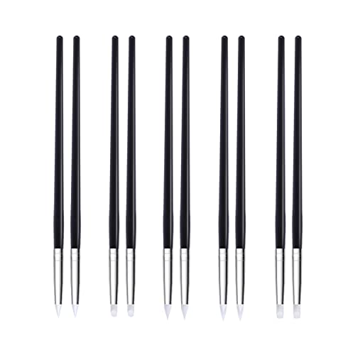 Pinceles Profesionales Punta Goma Cepillos Para CeráMica Escultura BolíGrafos Modelado Arcilla Herramienta Modelado Arcilla Silicona Para Modelado,Acuarelas,óLeo,AcríLico,Arte UñAs,Modelado Fino(10pc) Cover