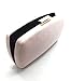 BRANDELIA Bolso fiesta mujer bombonera antelina cartera de mano ovalada ante con cadena Imagen de BRANDELIA Bolso fiesta mujer bombonera antelina cartera de mano ovalada ante con cadena
