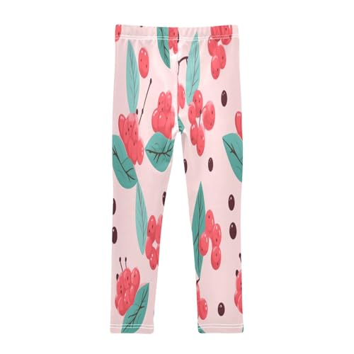 Toddler Girls Leggings Printed Yoga Pants Leggings Cherry Brown Dot for Kids2