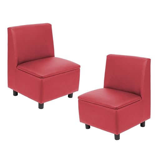 Image of FDP Kid Comfort Collective Modular Armless Chairs, 2-Pack - Red