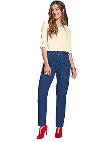 VENCA Blouse Fendue Manches 3/4 Ajustables Femme - 110370,Ecru,3XL