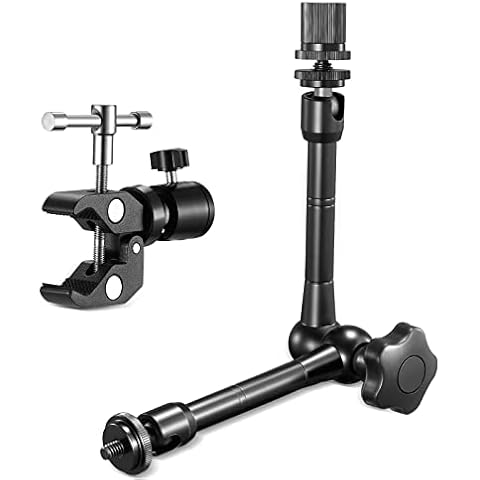 11 Inch Magic Arm Large + Super Crab Tongs Clip + Mini Ball Head for DSLR Camera Shoulder Tripod LCD Monitor YouTube Photography Cover