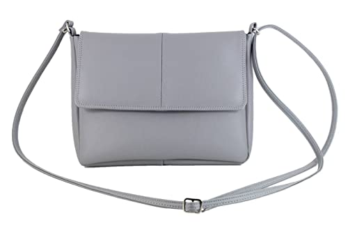Sac à main bandoulière polyuréthane gris LONI taille M pour ranger vos essentiels sans encombre