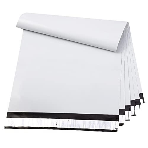 Metronic Poly Mailers 19x24 Inch 50 Pcs | Large Shiping Bags for Clothing, Small Business | Strong Thick Mailing Bags with Self Adhesive | Waterproof and Tear-Proof Large Package Bags in White