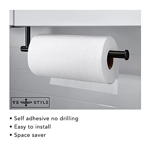 VB-STYLE-Kitchen-Roll-Holder-Paper-Towel-Holder-Kitchen-Towel-Holder-Paper-Towel-Dispenser-Wall-Kitchen-Roll-Holder-Self-adhesive-Black