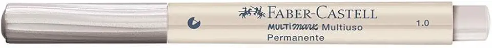 Marcador permanente Multimark 1.0mm Branco Faber-castell